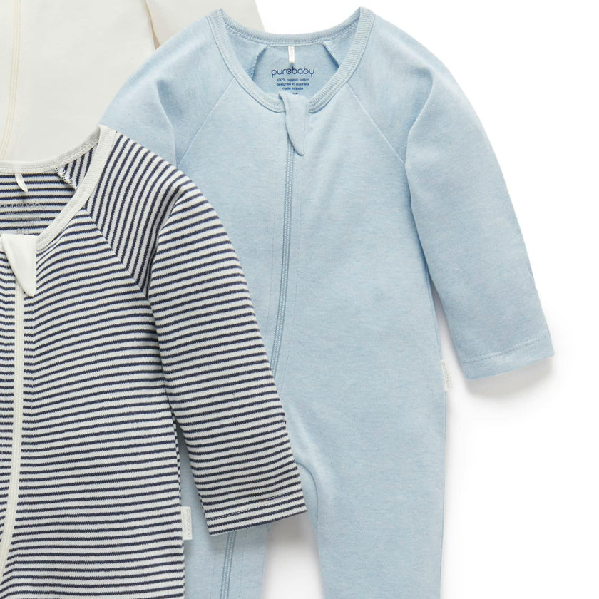 4 Pack Zip Growsuit Vanilla Nautical Pack