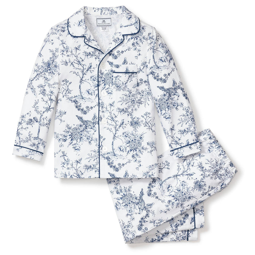 Kid's Twill Pajama Set in Timeless Toile