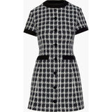 The Allegra Dress - Black and White Tweed