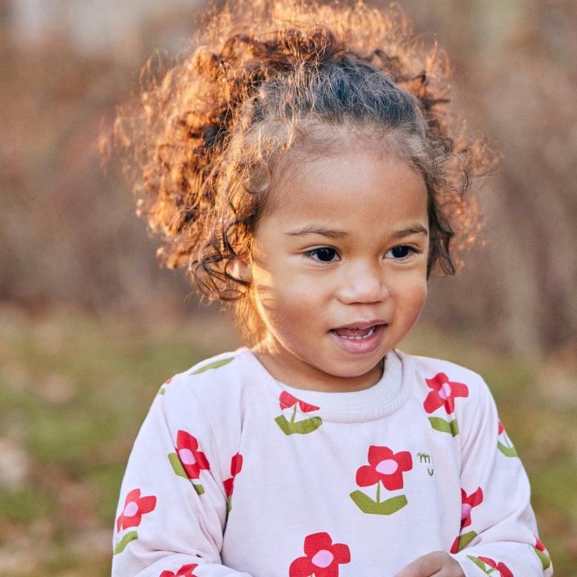 Recycled Jersey Flowers Baby Dress
