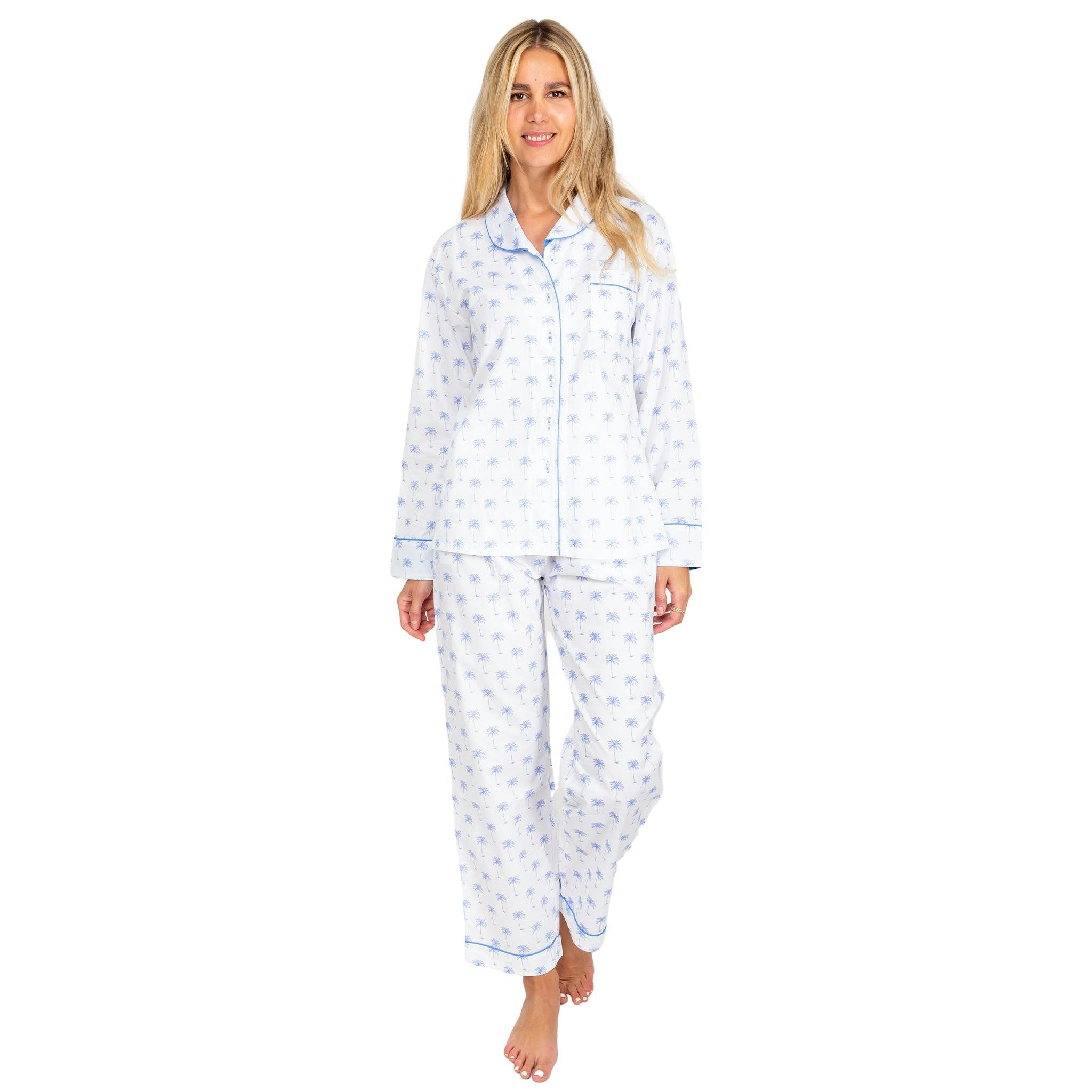 Women's Palm Tree Shirt & PJ Pant Set