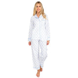 Women's Blue Palm Tree Long PJ Set