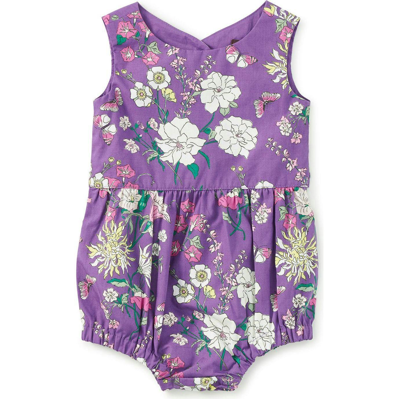 Peek-a-Boo Back Baby Romper, Multi