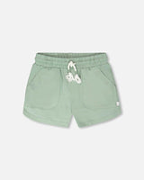 Organic Cotton Jersey Shorts Sage Green