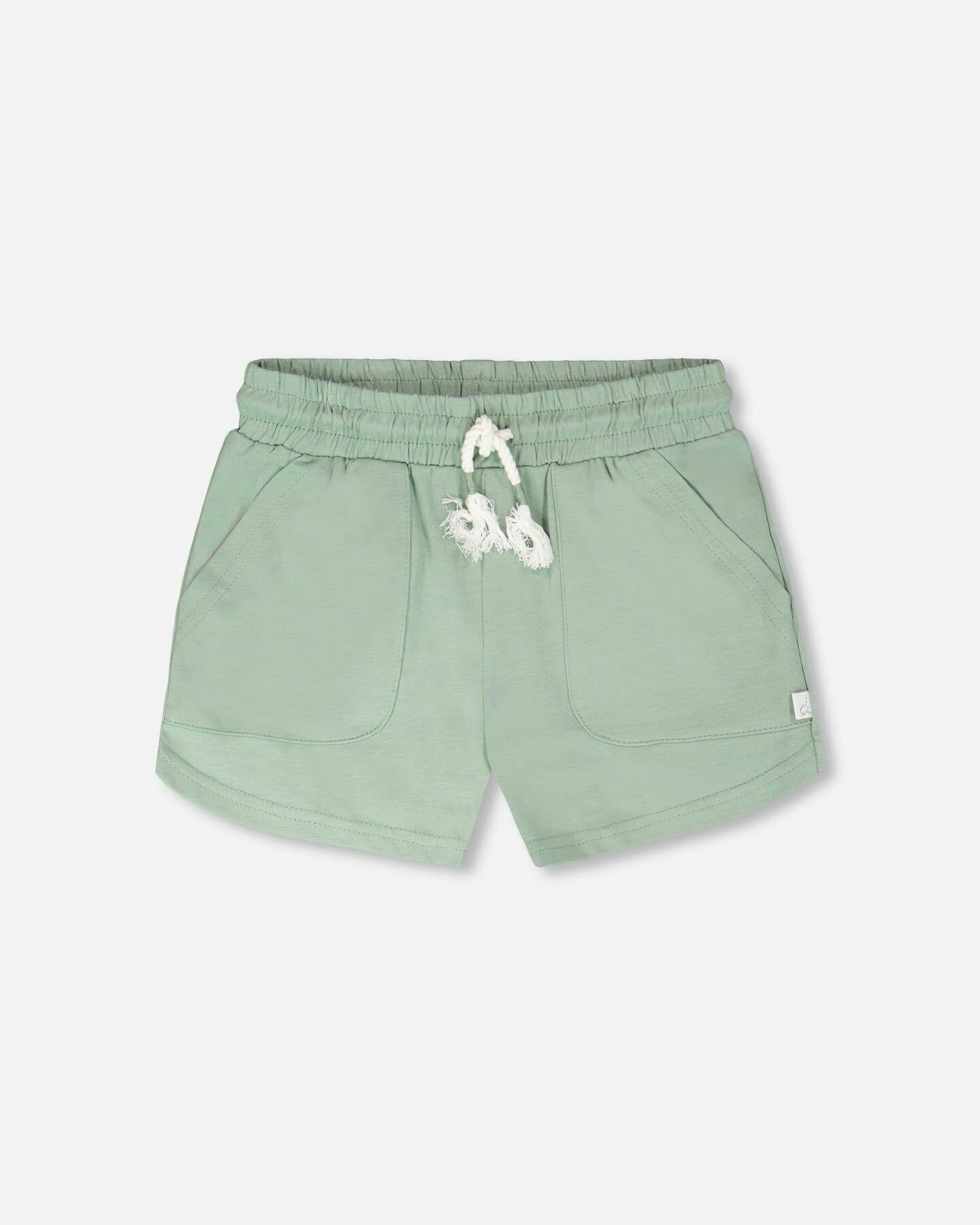 Organic Cotton Jersey Shorts Sage Green