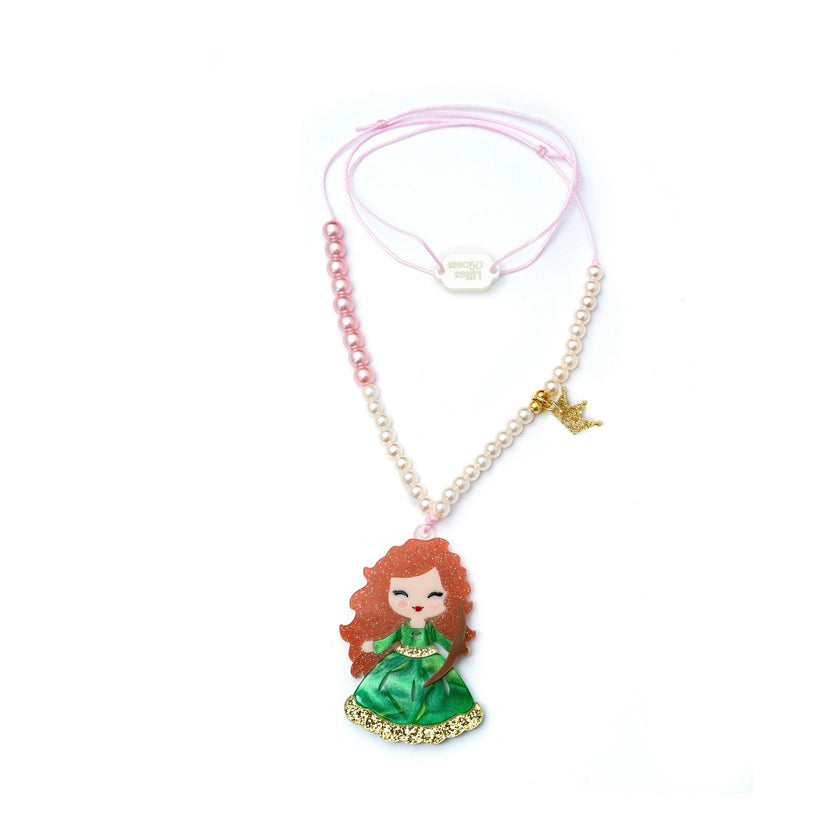 Cute Doll Green Dress Necklace