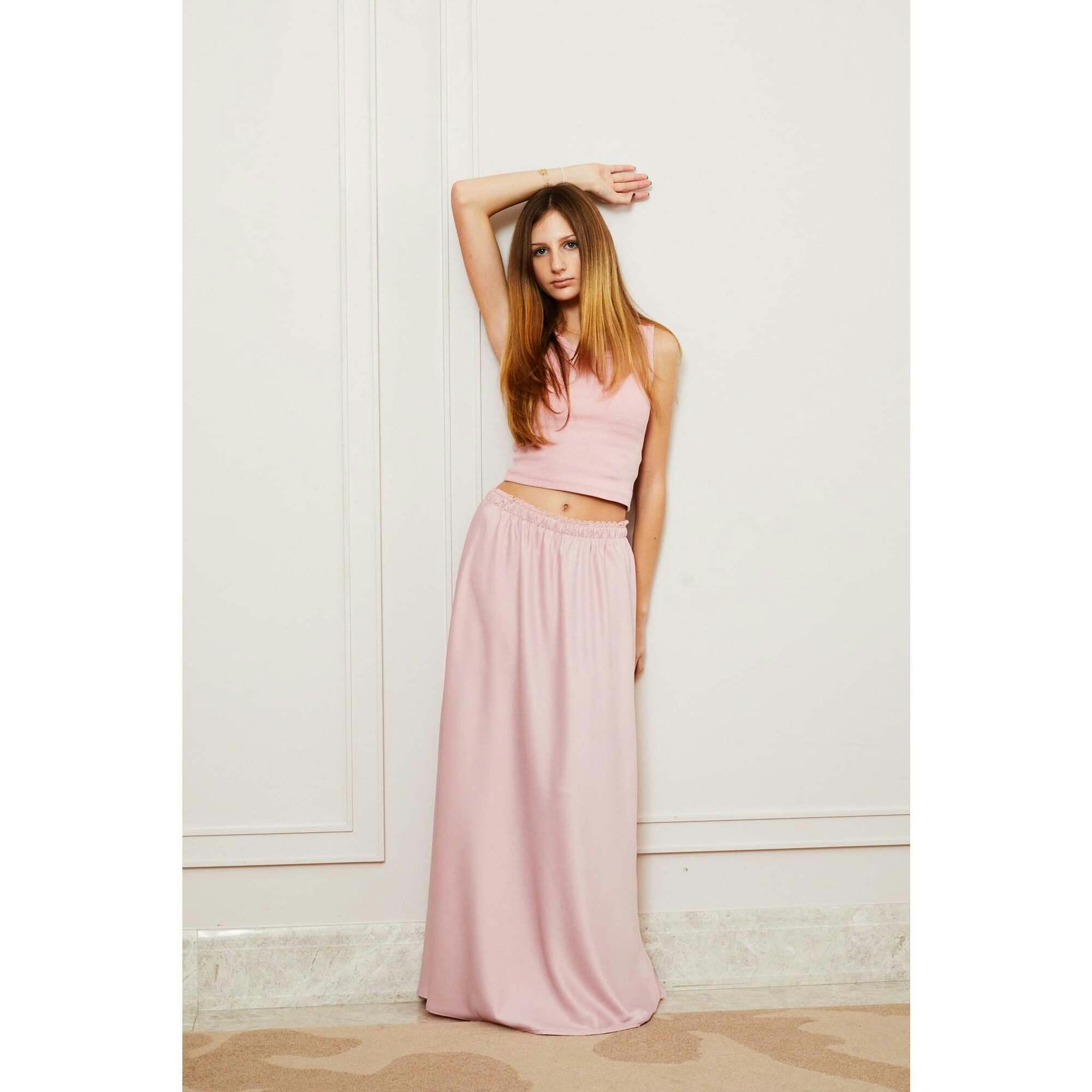 Joey Satin Maxi - Ballet Pink