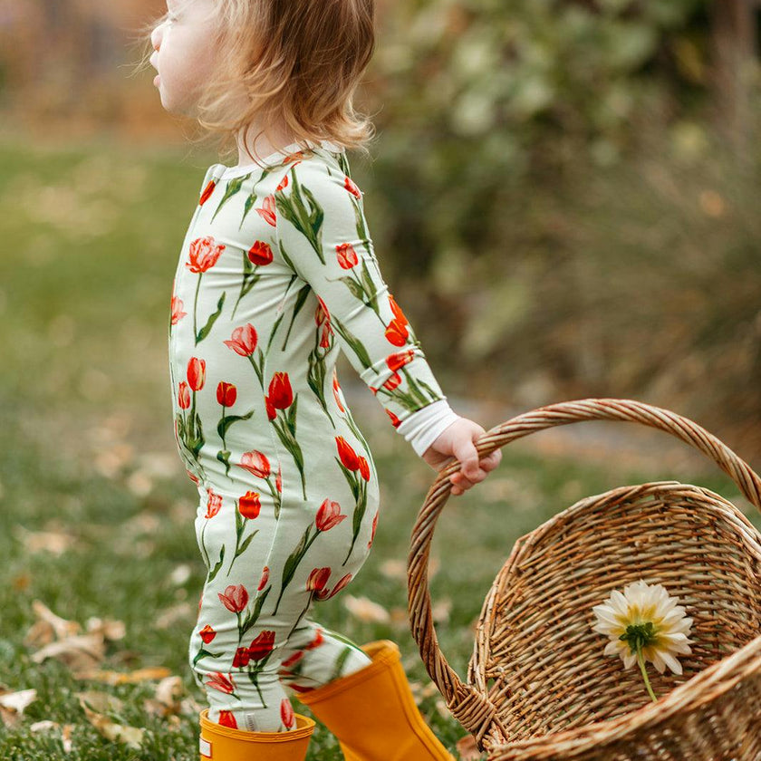 Tulip Luxe Stretch Zipper Footed Romper