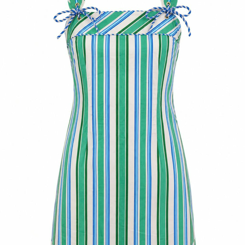 Blaine Luca Emerald Stripe Mini Dress