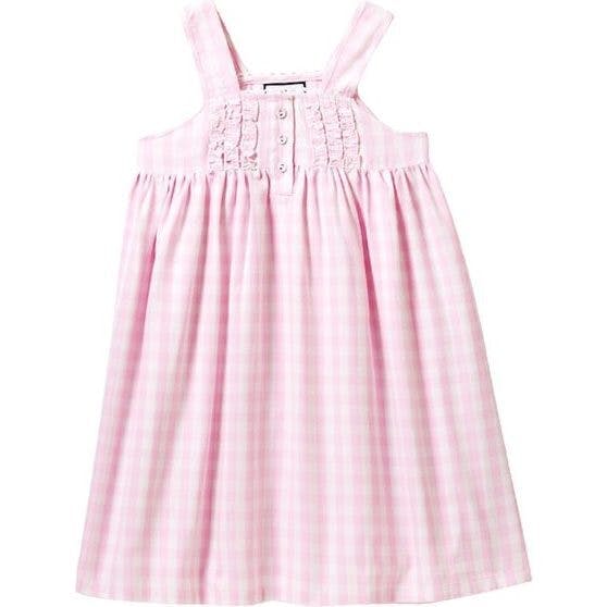 Girl's Twill Charlotte Nightgown in Pink Gingham