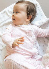 Pink Leaves Pima Baby Pajama