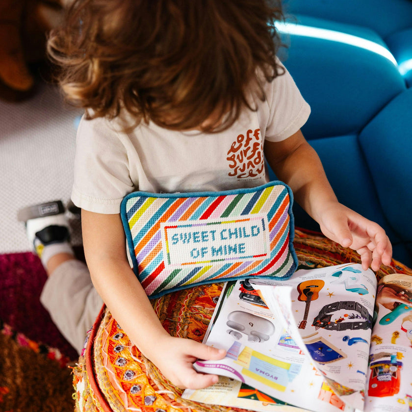 Sweet Child Of Mine Mini Needlepoint Pillow