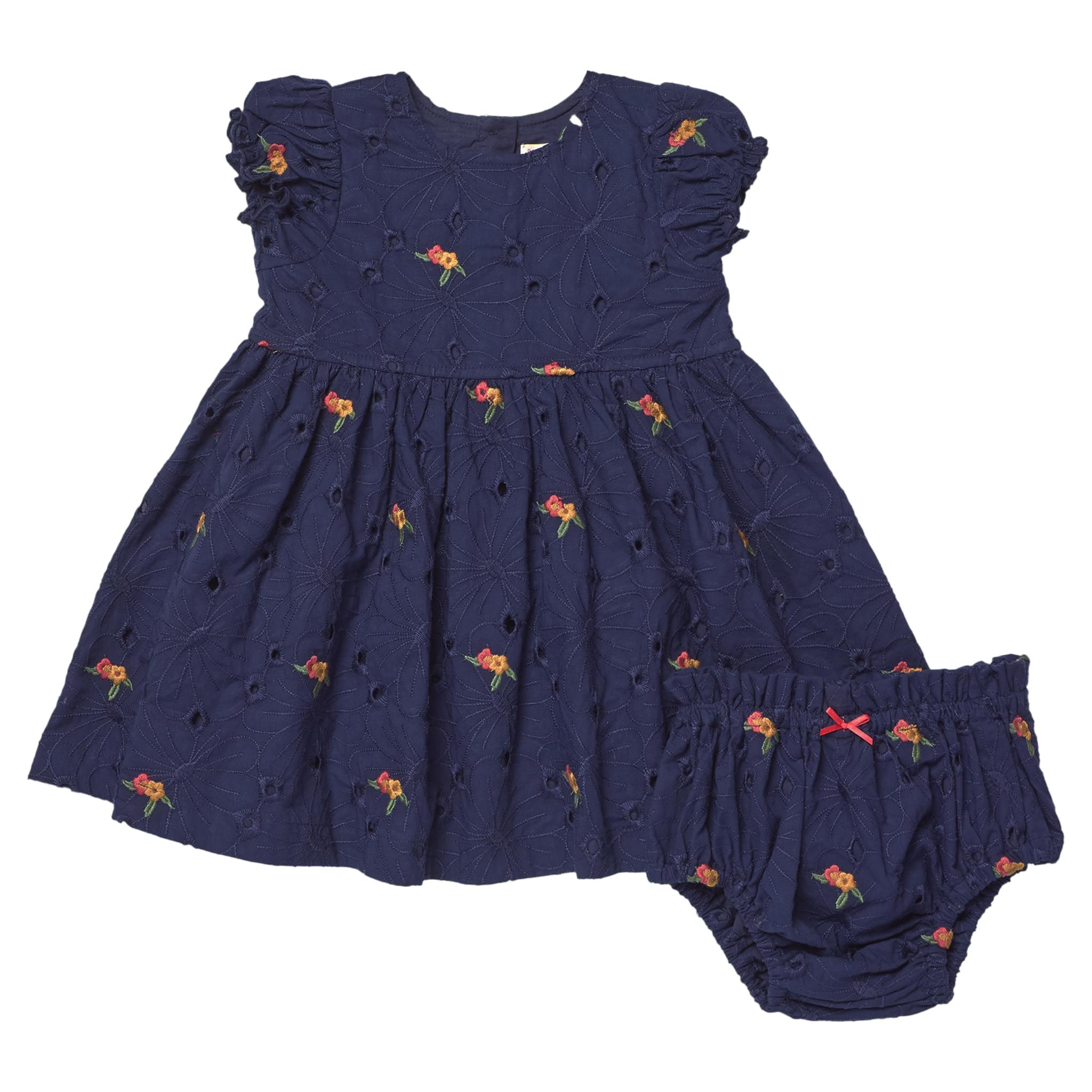 Baby Girls Eliza Dress Set - Eyelet Embroidery