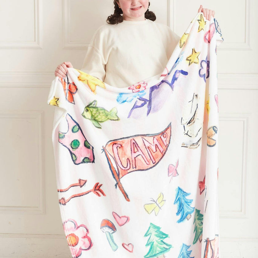 “Happy Camper” Minky Blanket