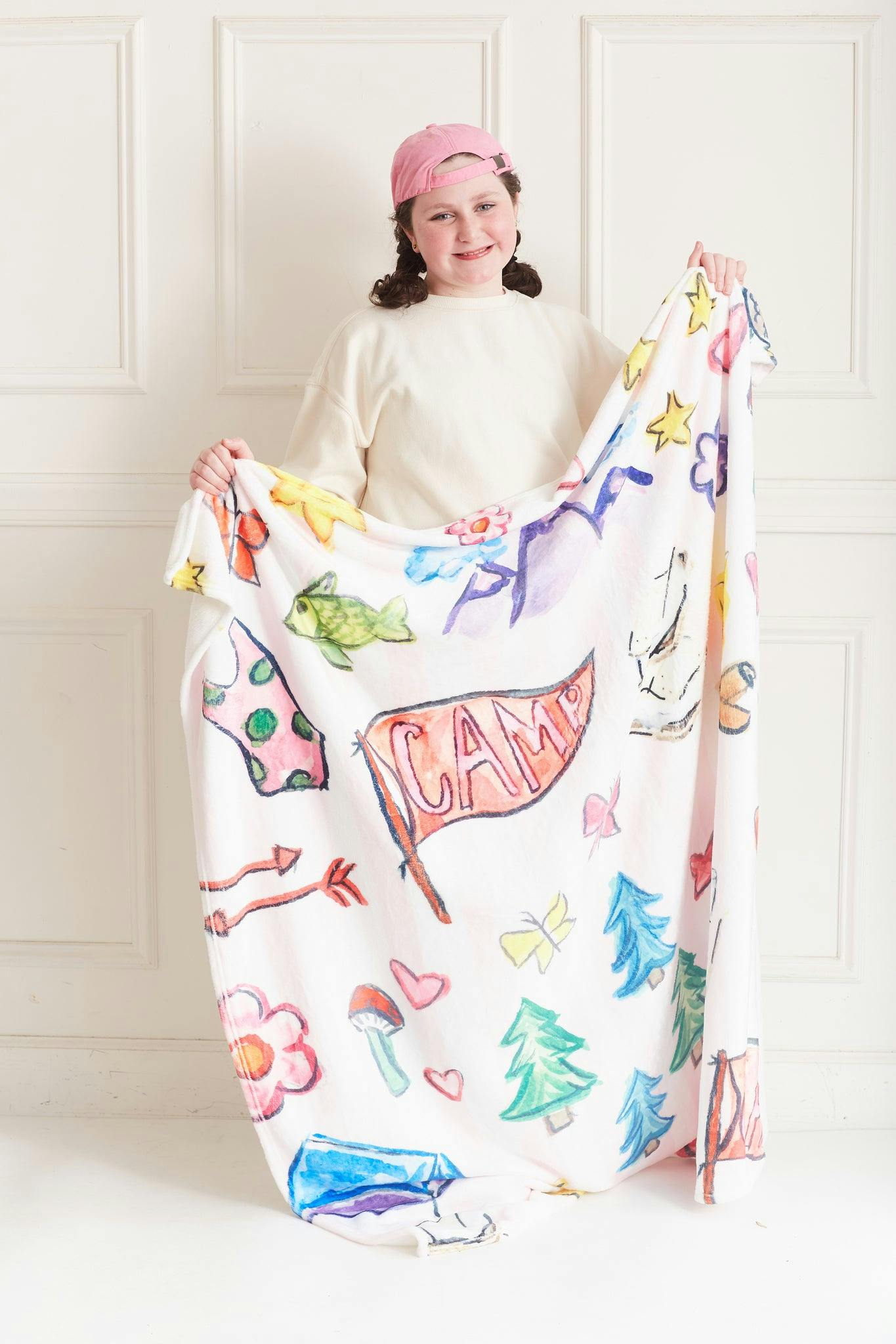 “Happy Camper” Minky Blanket
