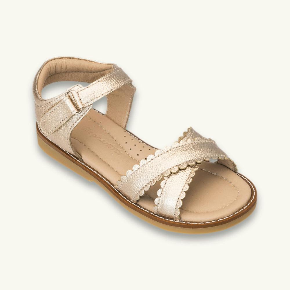 Bloom Sandal | Gold Leather