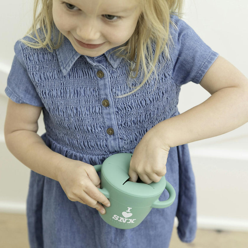I love SNX Happy Silicon Snacker Cup With Lid