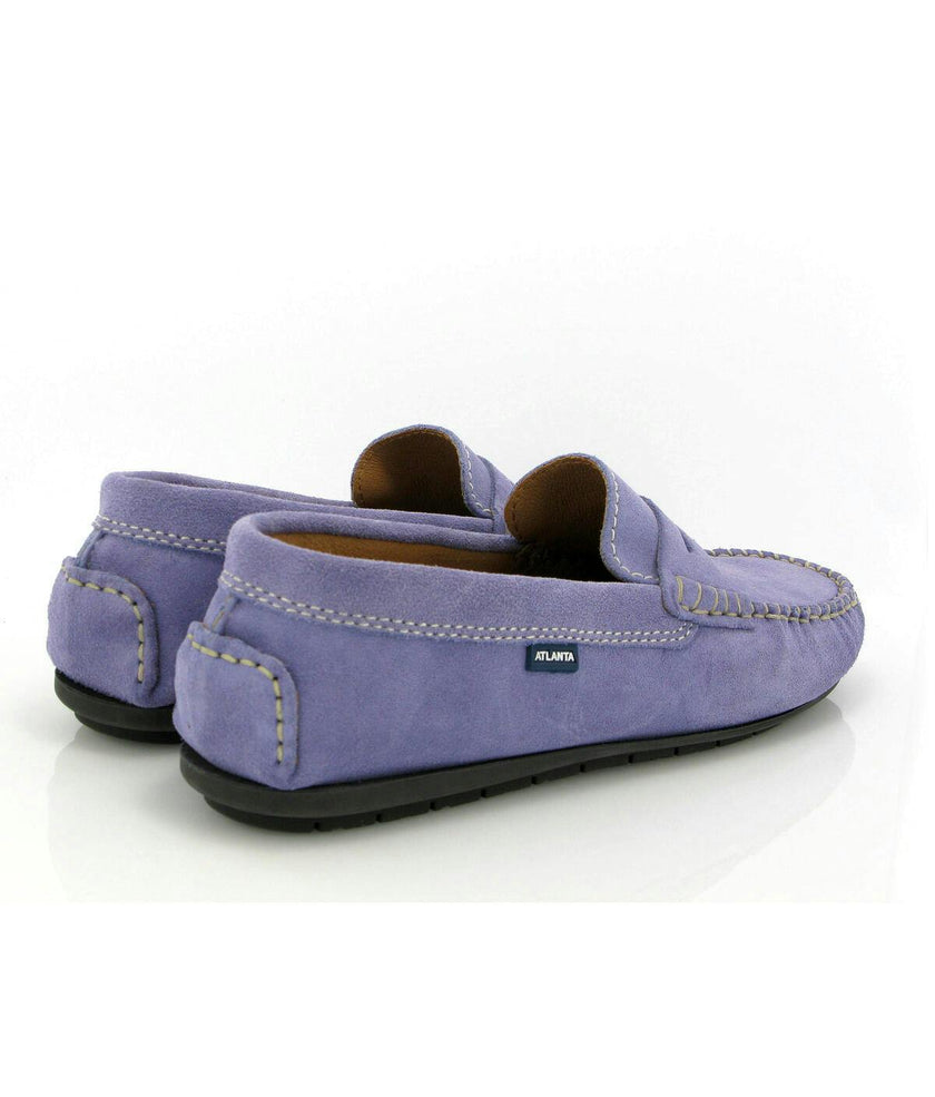 Penny Moccasins In Suede Leather, Violet