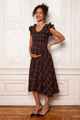 Hattie Dress in Evergreen Plaid