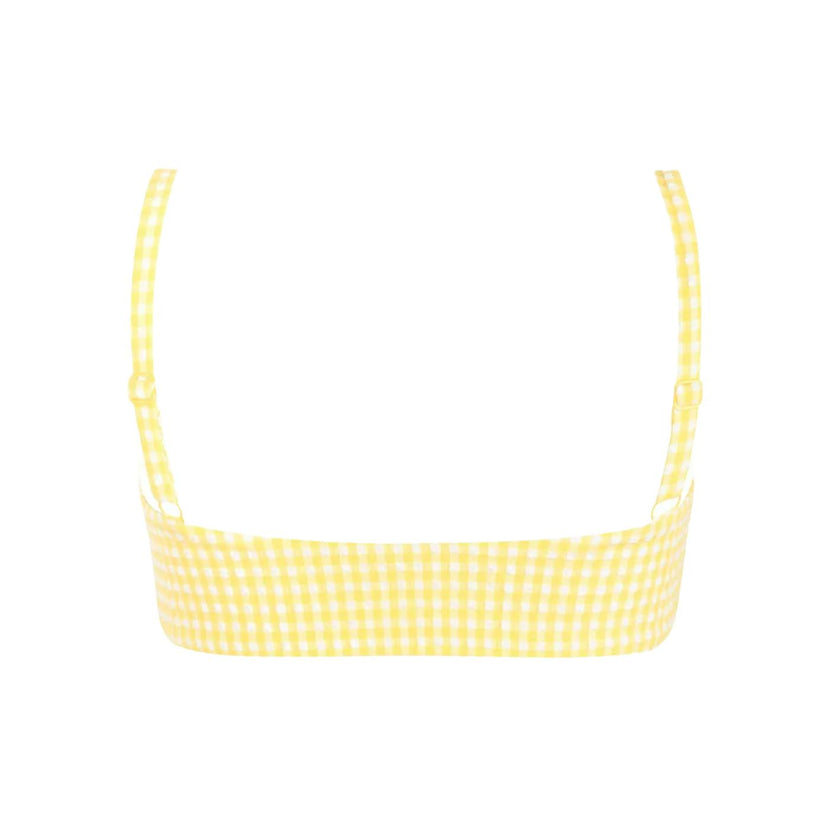 women's soleil gingham bandeau bikini top