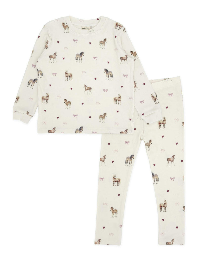 Ava Horse Hacci Set - Ivory