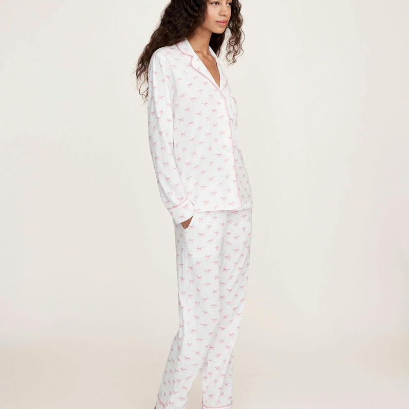 Women's Pima Pajama Set in Blushing Bows