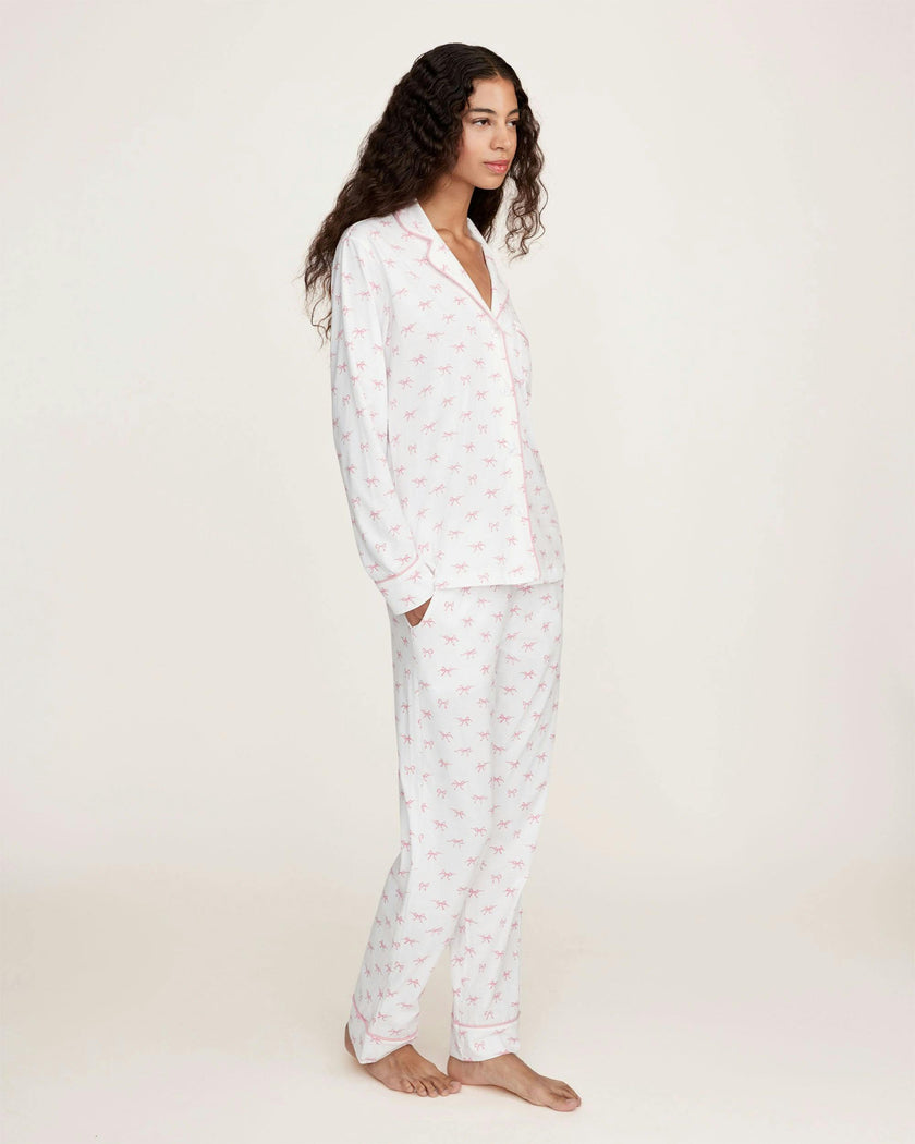 Women's Pima Pajama Set in Blushing Bows
