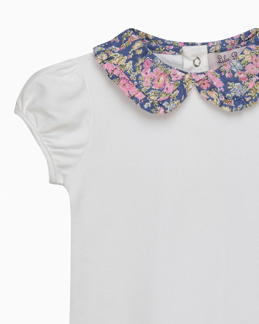 Baby Short-Sleeved Pie Crust Bodysuit in Tatum