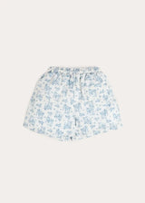 Audrey Toile Drawstring Swim Shorts in Blue (12mths- 10yrs)
