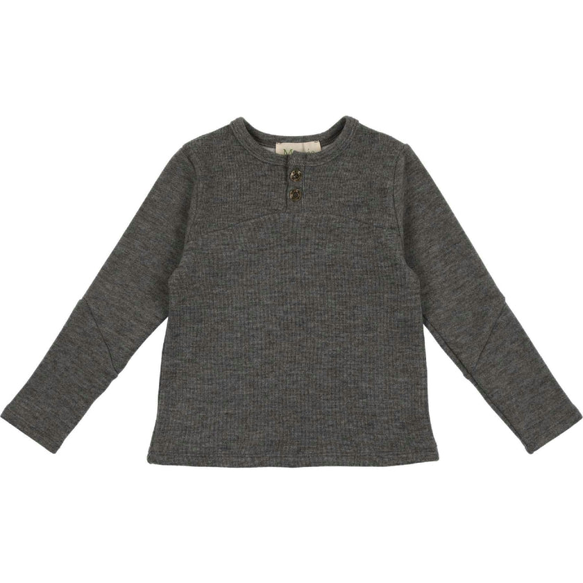 Asymmetrical Long Sleeve Henley Shirt