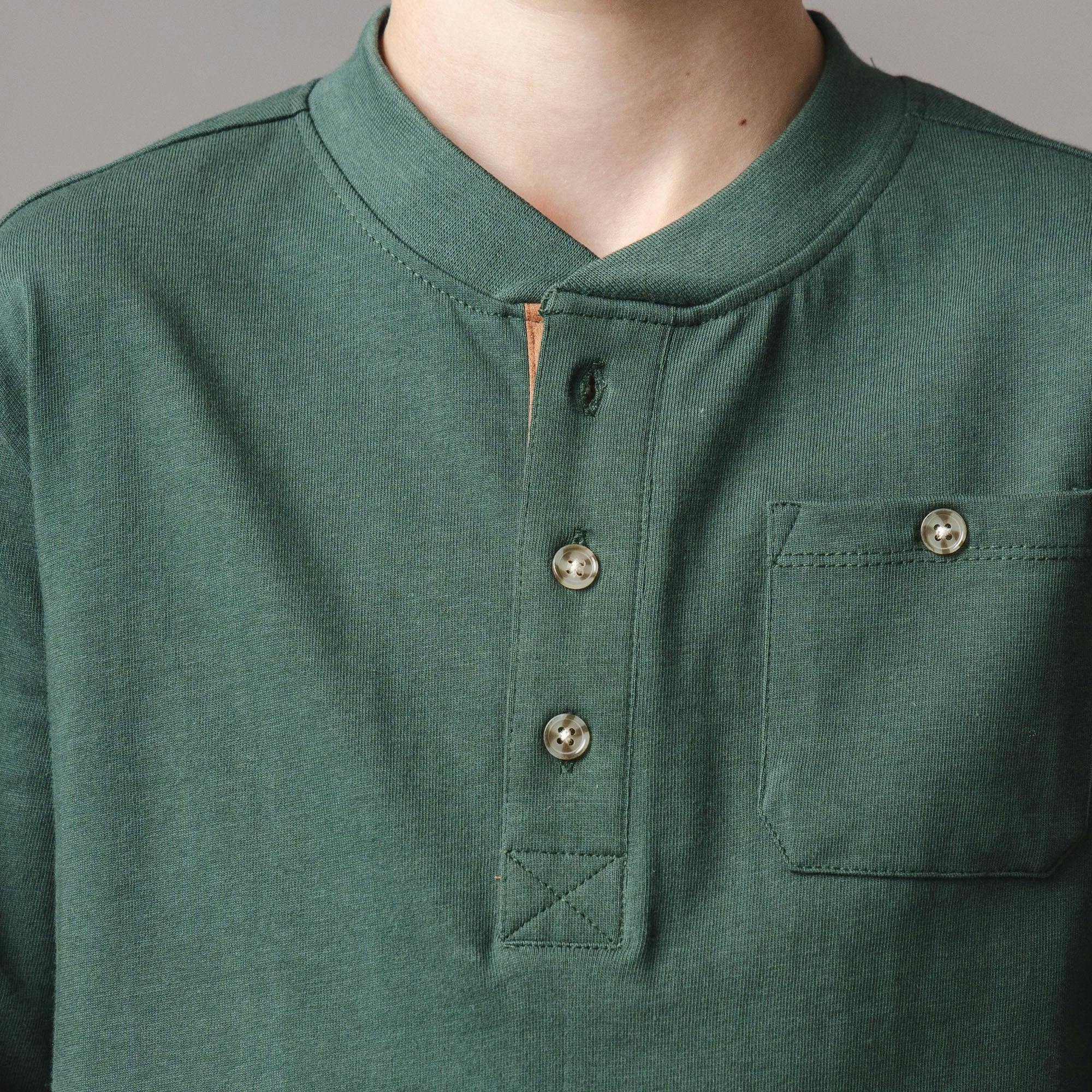 Organic Henley Pocket Tee