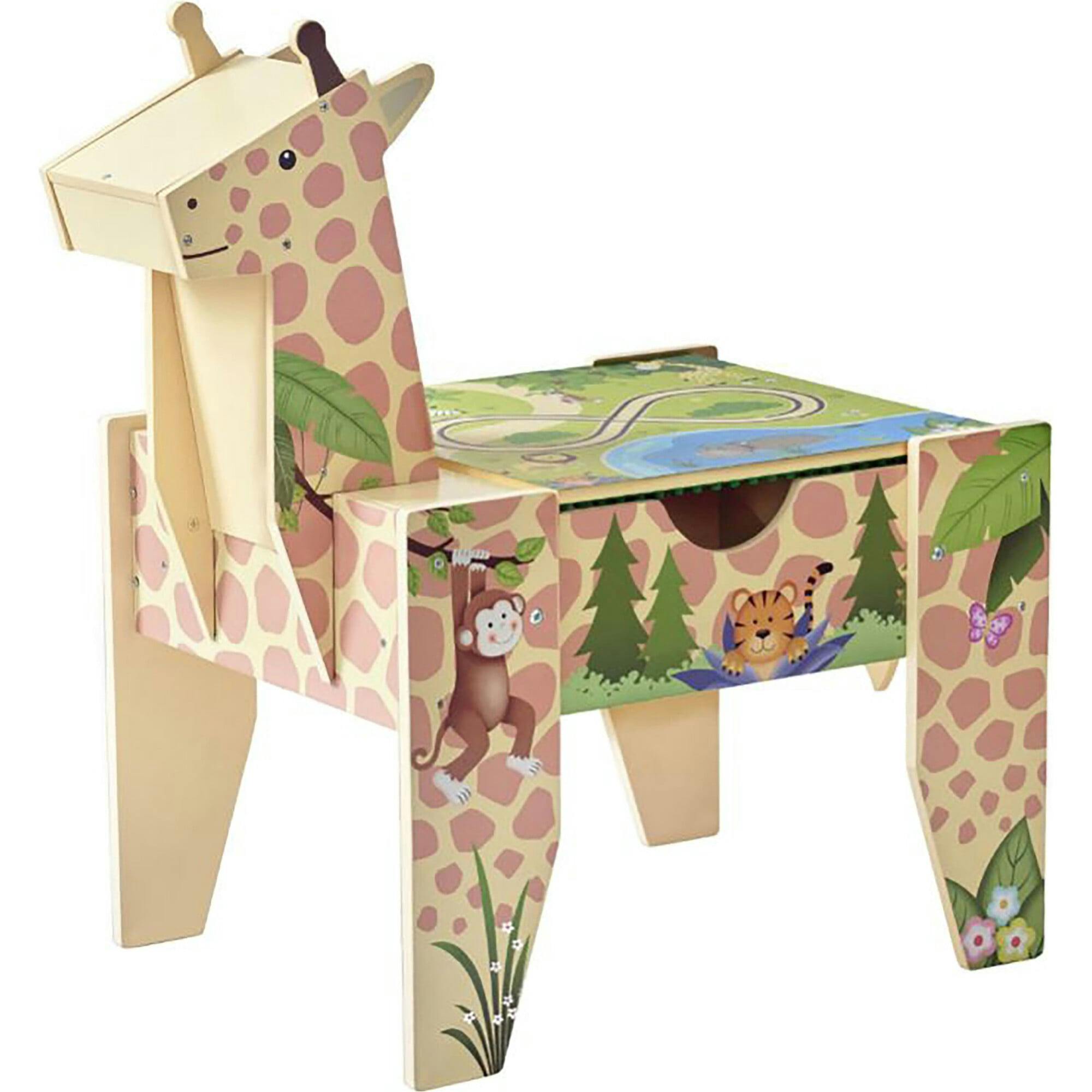Jungle 2-in-1 Wooden Activity Table + 23Pc & 1 Car Included