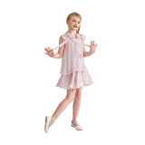 Light Pink Aurielle Beaded Bow Dress