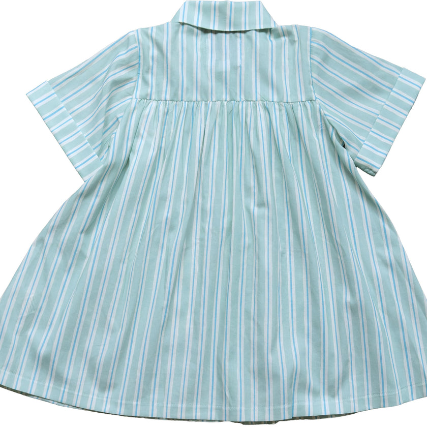Girls Coverup in Stripe in Blue Jay