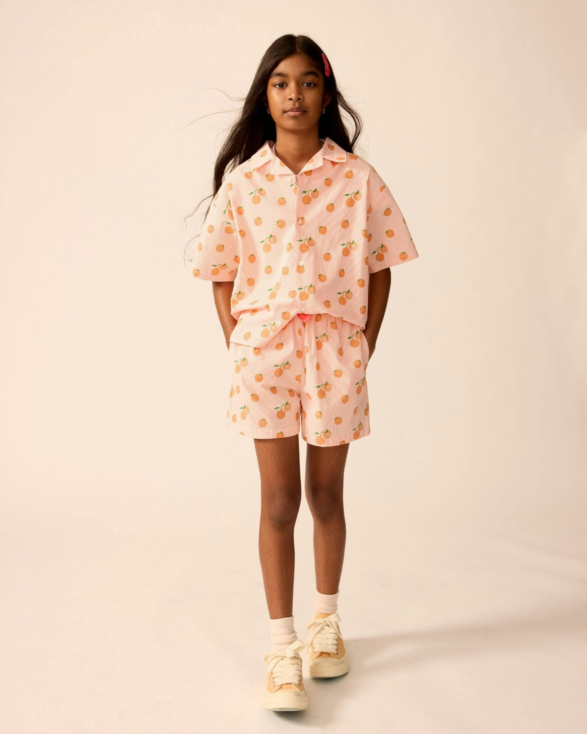 Bowling Shirt in Clementine