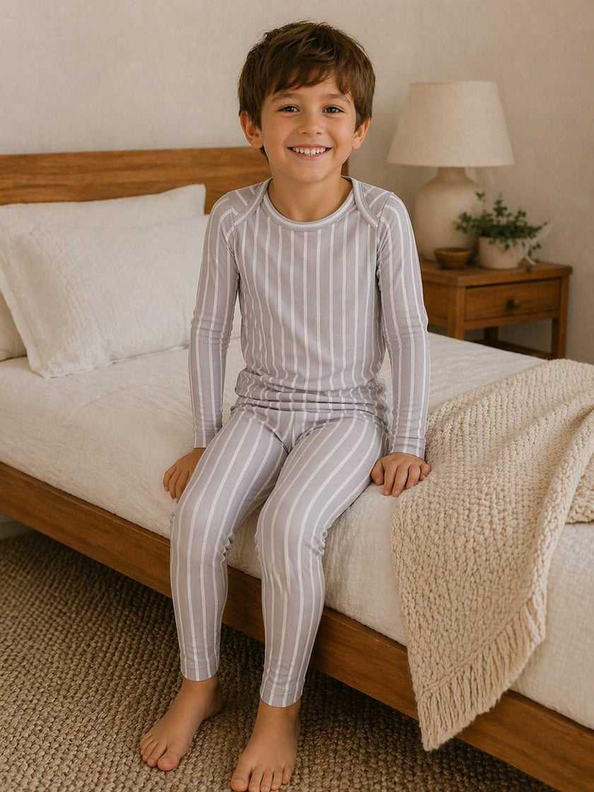 Vertical Pinstripe Loungewear Set