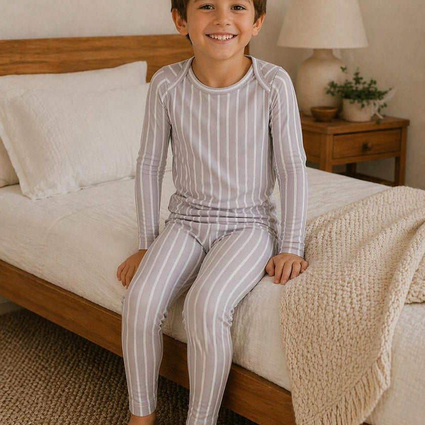 Vertical Pinstripe Loungewear Set