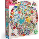 Piece and Love Blue Yellow 500 Piece Jigsaw Puzzle