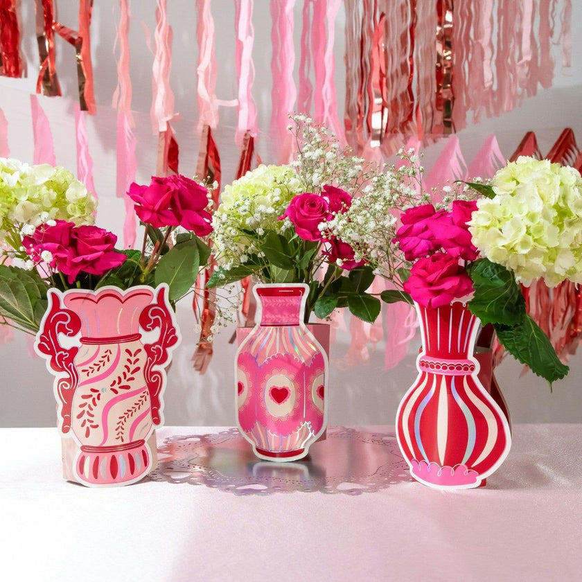 Packed Party Fine China Pop-Up Vase Slip Covers (set of 3)
