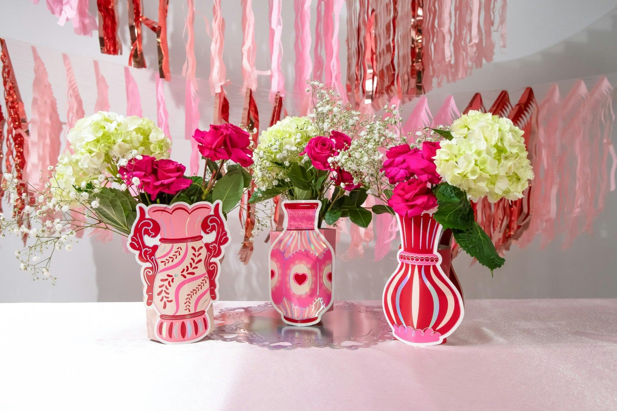 Packed Party Fine China Pop-Up Vase Slip Covers (set of 3)