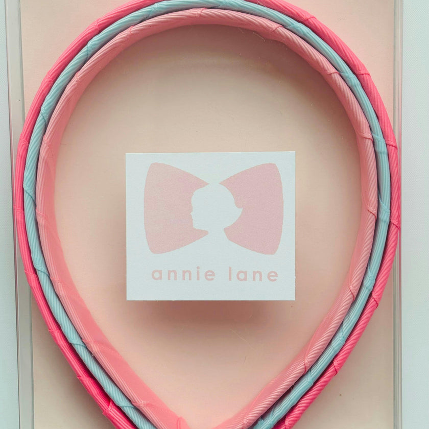 Set of three headbands - sorbet, light blue and pink