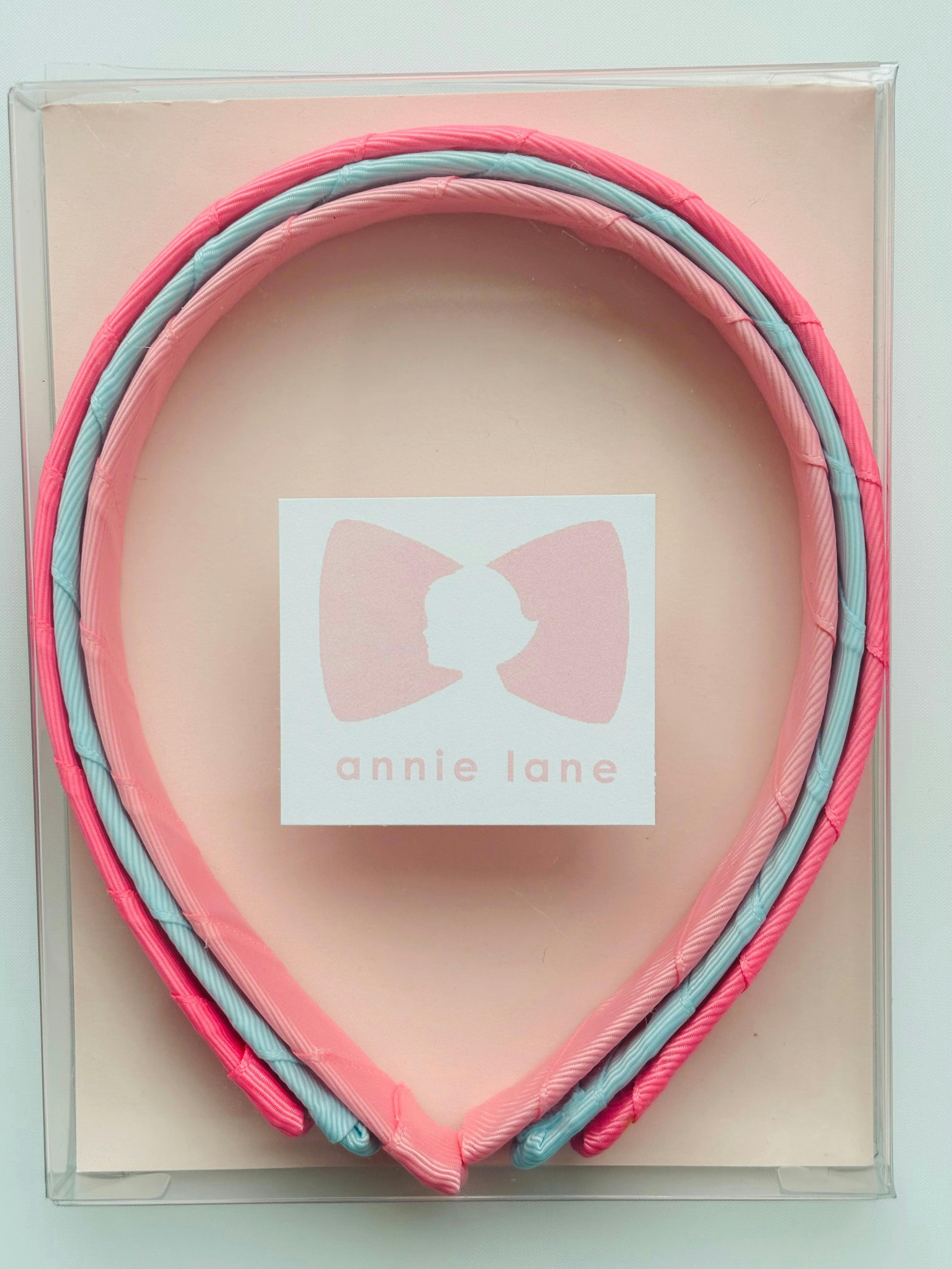 Set of three headbands - sorbet, light blue and pink