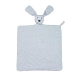 Dusty Blue Mini-Stripe Dog Lovey Blanket