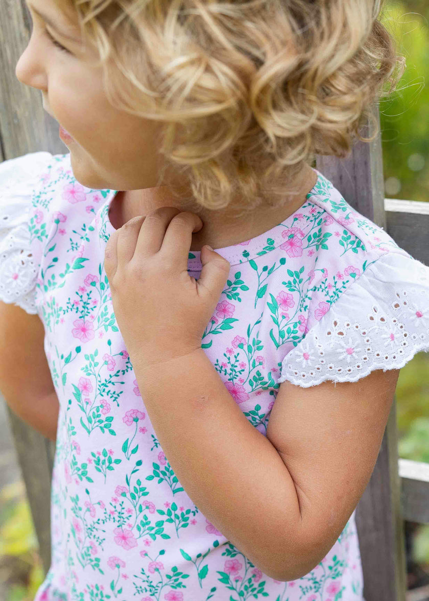 Floral Print Top with Capri Leggings