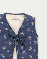 Milly Baby Quilted Gilet - Ditsy Bouquet Navy