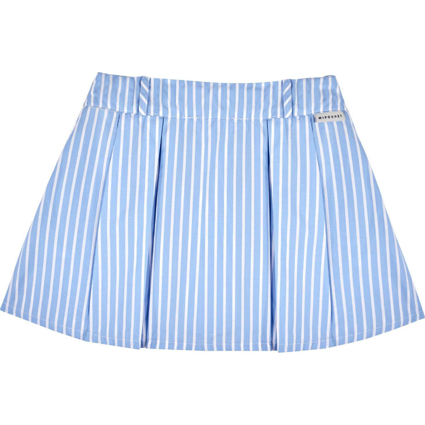 Mipounet SS26 Sia Popelin, Skirt Ecru Blue