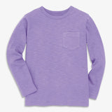 Kids long sleeve slub pocket tee