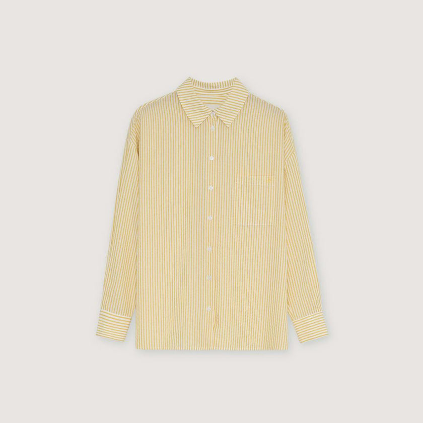 Alheli Woman Shirt  Mimosa Yellow Stripes