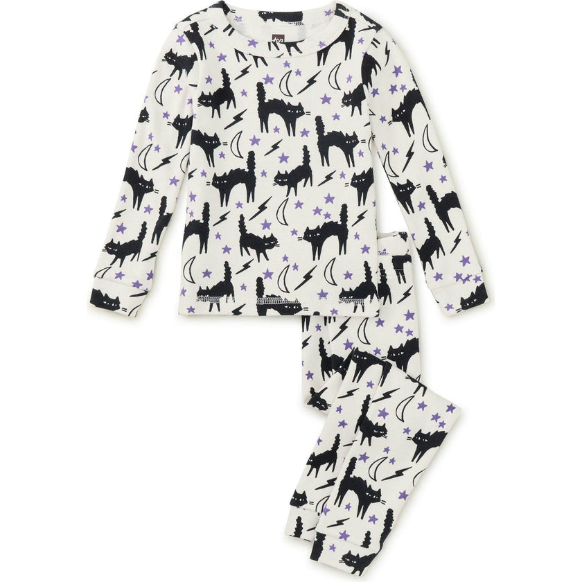 Goodnight Halloween Print Pajama Set, Red