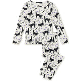 Goodnight Halloween Print Pajama Set, Red